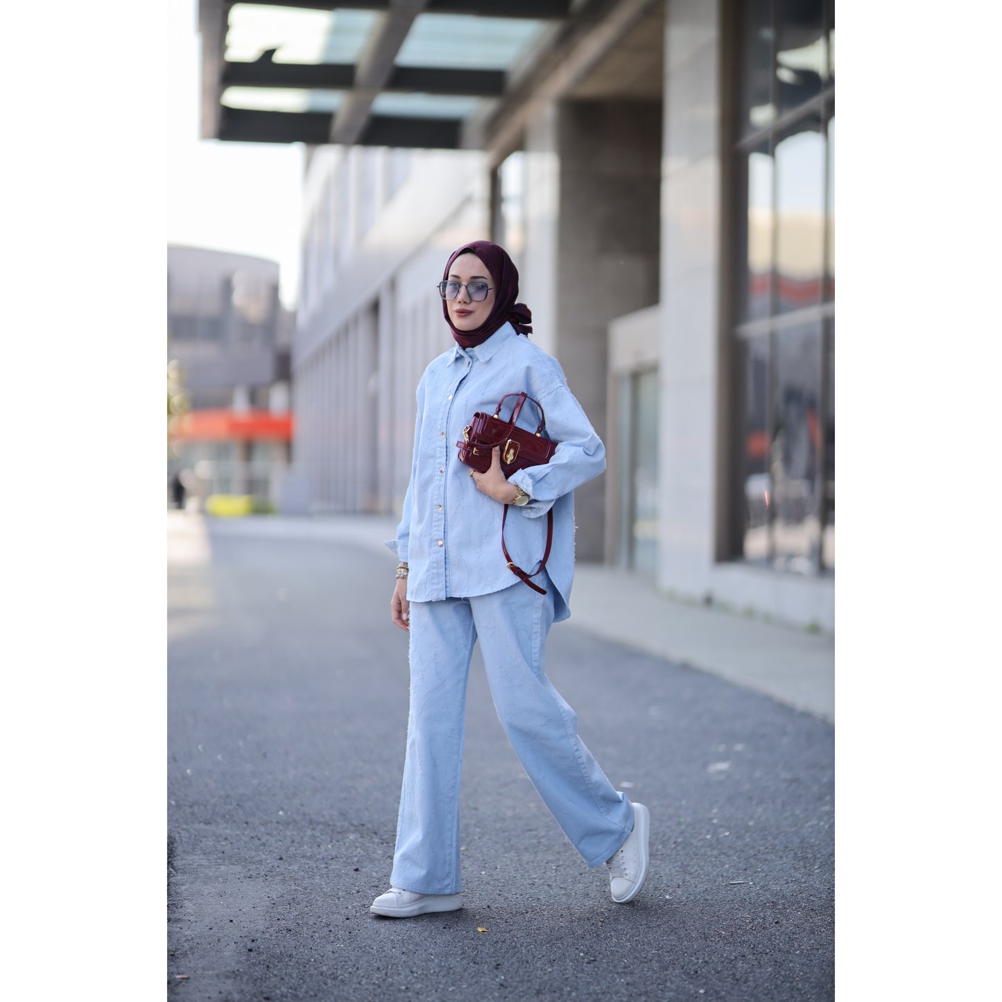 Denim Takım Mavi