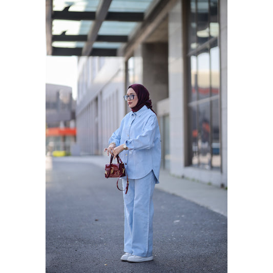 Denim Takım Mavi